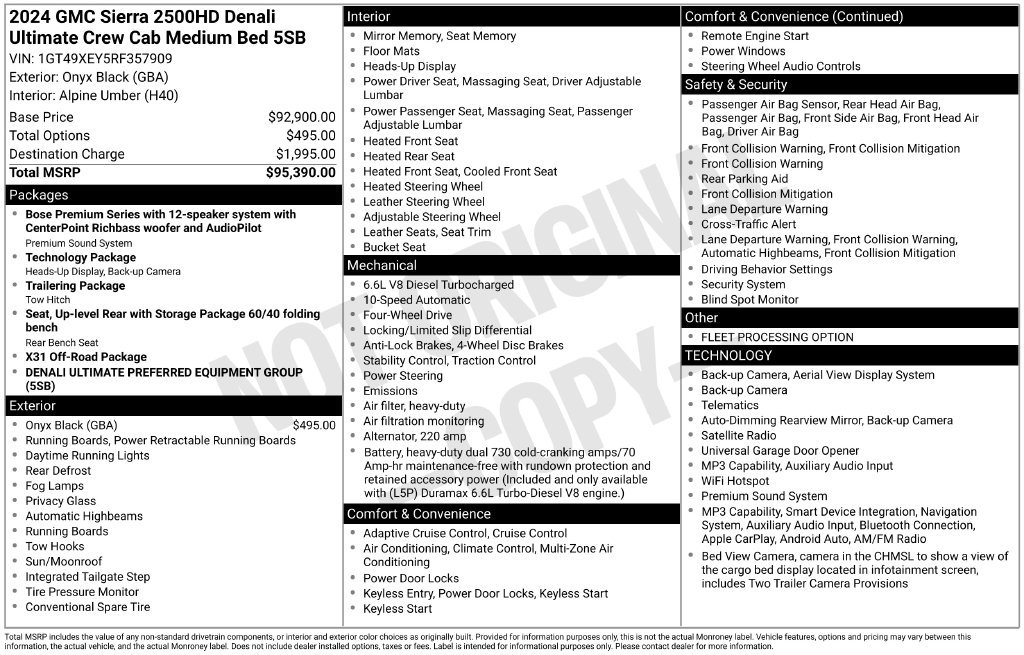 Used 2024 GMC Sierra 2500 Denali Ultimate AWD/4WD image 7