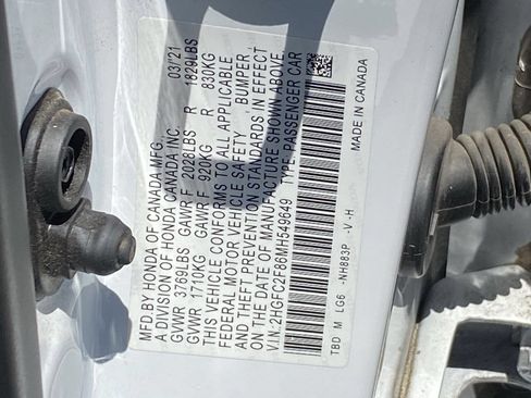 Used 2021 Honda Civic Sport image 12