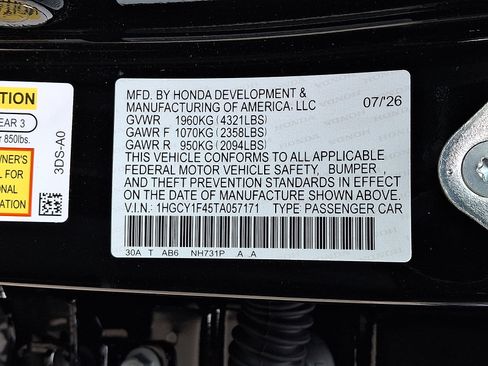 New 2026 Honda Accord SE image 10