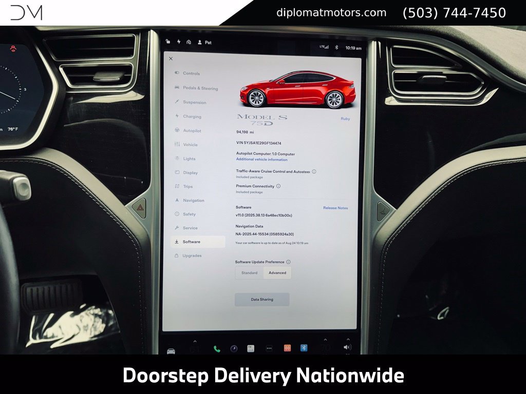 Used 2016 Tesla Model S 75D AWD/4WD image 34