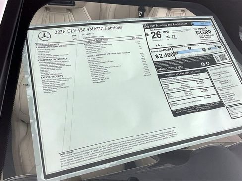 New 2026 Mercedes-Benz CLE 450 4MATIC Cabriolet image 13