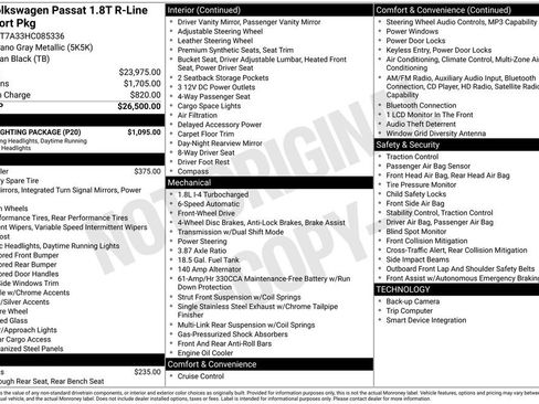 Used 2017 Volkswagen Passat 1.8T R-Line w/ R-Line Lighting Package FWD image 32