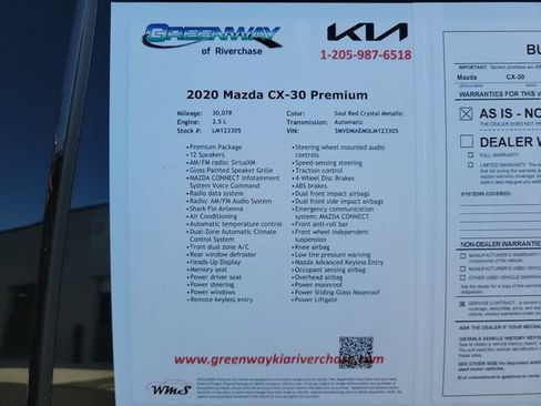 Used 2020 MAZDA CX-30 FWD w/ Premium Package image 35