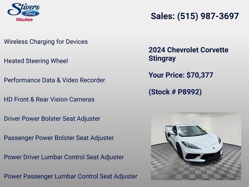 Used 2024 Chevrolet Corvette Stingray Preferred Cpe w/ 2LT RWD image 27
