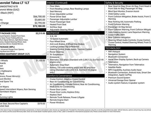 New 2026 Chevrolet Tahoe LT w/ Comfort Package AWD/4WD image 28