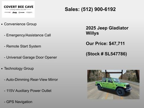 New 2025 Jeep Gladiator Sport AWD/4WD image 36