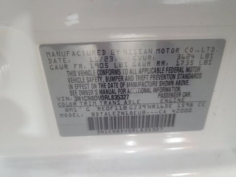 Used 2024 Nissan Versa S w/ Trunk Package FWD image 33