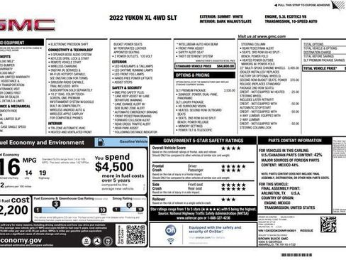 Used 2022 GMC Yukon XL SLT w/ SLT Premium Package image 56