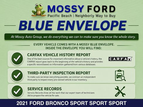 Used 2021 Ford Bronco Sport Big Bend w/ Big Bend Package AWD/4WD image 2
