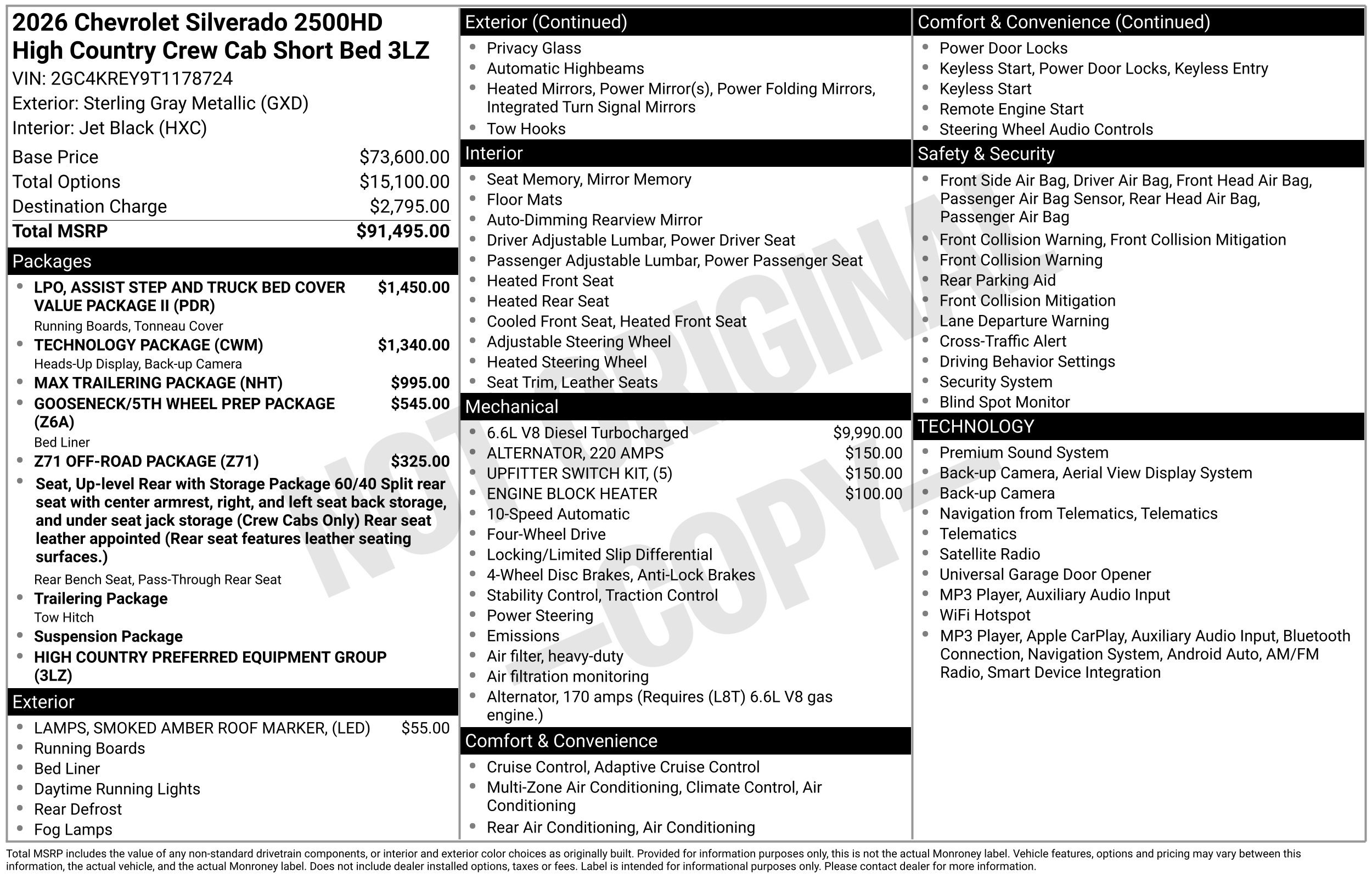 New 2026 Chevrolet Silverado 2500 High Country AWD/4WD image 3