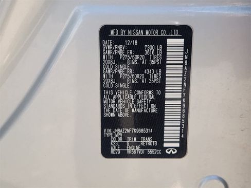 Used 2019 INFINITI QX80 Luxe image 34