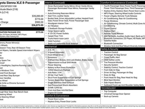 Used 2015 Toyota Sienna XLE w/ XLE Navigation Package image 7