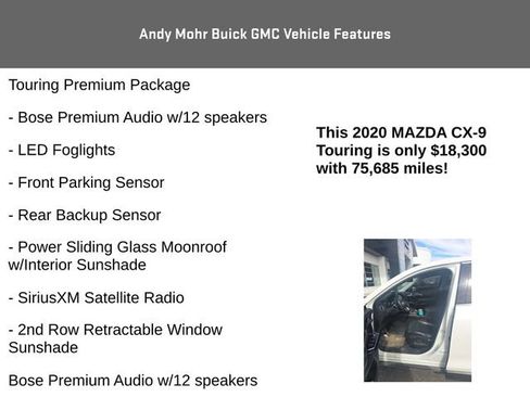 Used 2020 MAZDA CX-9 Touring w/ Touring Premium Package image 8