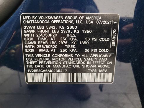 Used 2021 Volkswagen Atlas Cross Sport SE w/ Panoramic Sunroof Package AWD/4WD image 33