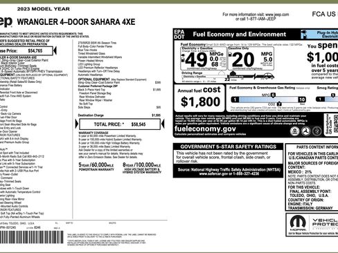 Used 2023 Jeep Wrangler Sahara image 3