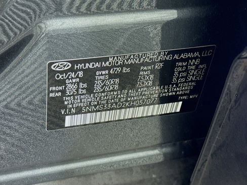 Used 2019 Hyundai Santa Fe SEL w/ Cargo Package FWD image 39