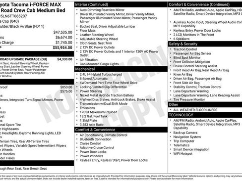 New 2026 Toyota Tacoma TRD Off-Road w/ TRD Off Road Upgrade Package AWD/4WD image 4