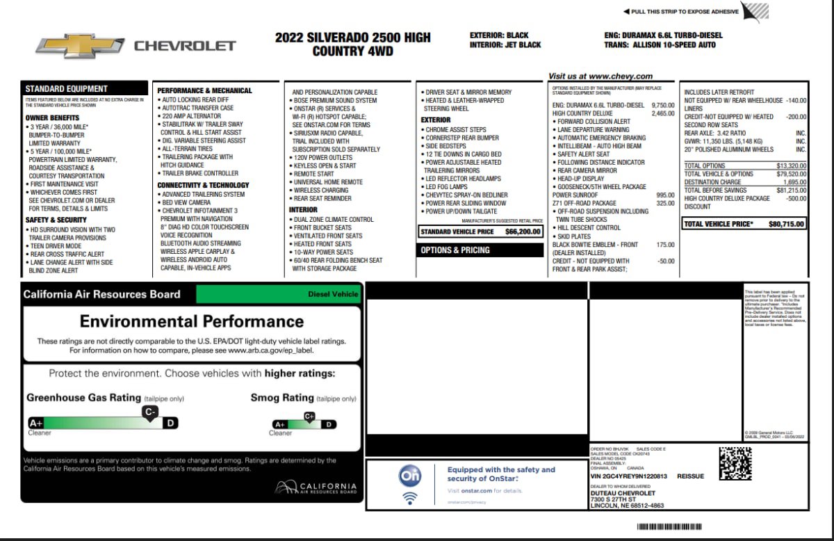 Used 2022 Chevrolet Silverado 2500 High Country w/ Z71 Off-Road Package AWD/4WD image 15