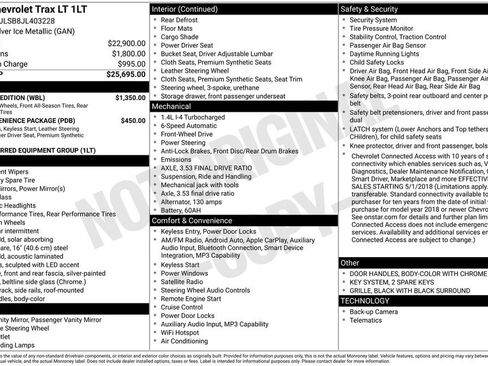 Used 2018 Chevrolet Trax LT w/ Redline Edition FWD image 1
