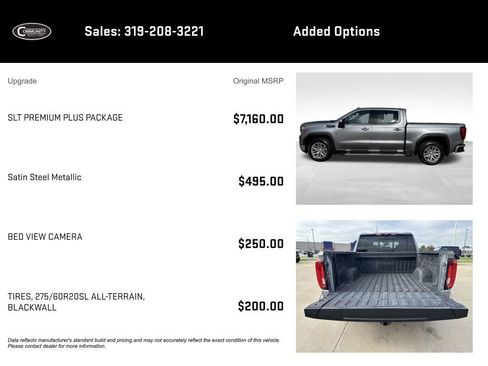 Certified 2020 GMC Sierra 1500 SLT w/ SLT Premium Plus Package AWD/4WD image 2