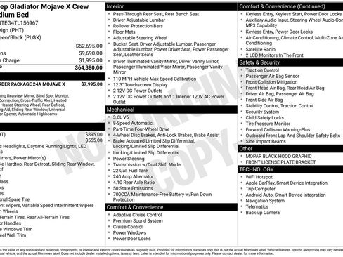 New 2026 Jeep Gladiator Mojave AWD/4WD image 24