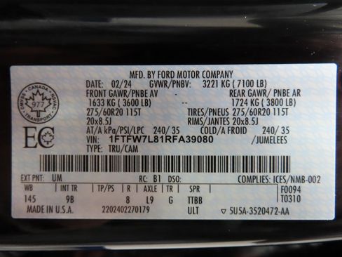 Used 2024 Ford F150 Platinum w/ FX4 Off-Road Package image 78