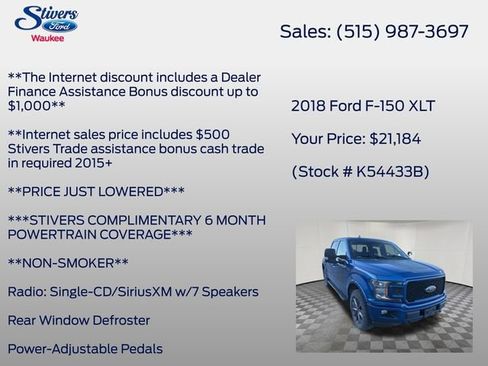 Used 2018 Ford F150 XLT w/ Equipment Group 302A Luxury image 25