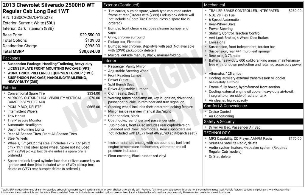 Used 2013 Chevrolet Silverado 2500 W/T RWD image 5