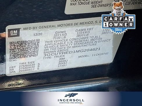 Used 2021 Chevrolet Silverado 1500 High Country w/ Safety Package II image 40