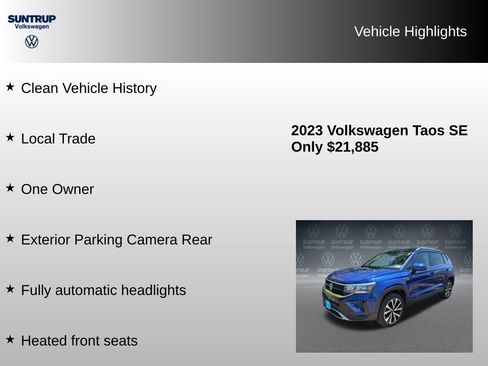 Used 2023 Volkswagen Taos SE FWD image 7