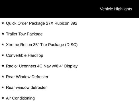 Certified 2023 Jeep Wrangler Unlimited Rubicon 392 w/ Xtreme Recon 35" Tire Package image 16