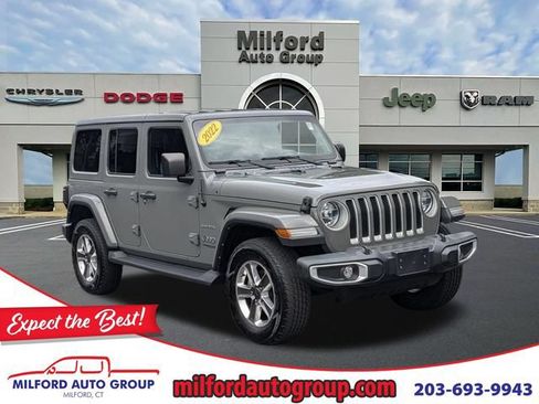 Used 2022 Jeep Wrangler Unlimited Sahara w/ LED Lighting Group AWD/4WD image 1