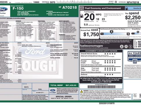 Used 2022 Ford F150 Lariat w/ Max Trailer Tow Package AWD/4WD image 19