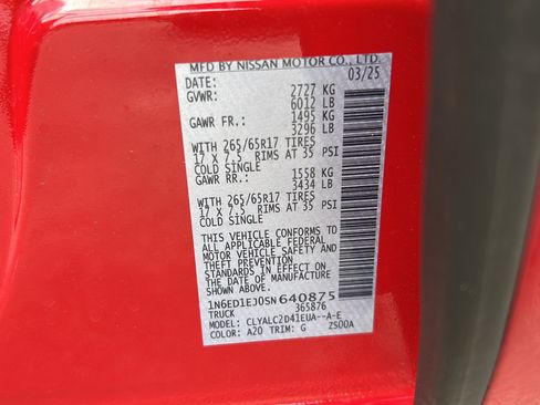 Used 2025 Nissan Frontier SV w/ SV Convenience Package RWD image 30