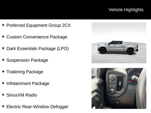 Certified 2021 Chevrolet Silverado 1500 Custom Trail Boss w/ LPO, Dark Essentials Package AWD/4WD image 3