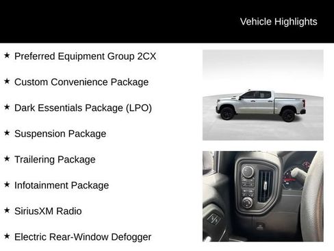 Used 2021 Chevrolet Silverado 1500 Custom Trail Boss w/ LPO, Dark Essentials Package AWD/4WD image 3