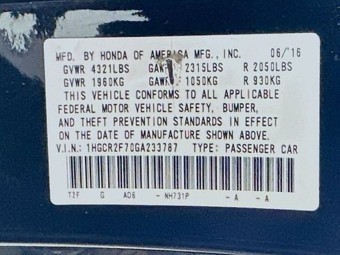 Used 2016 Honda Accord EX image 33