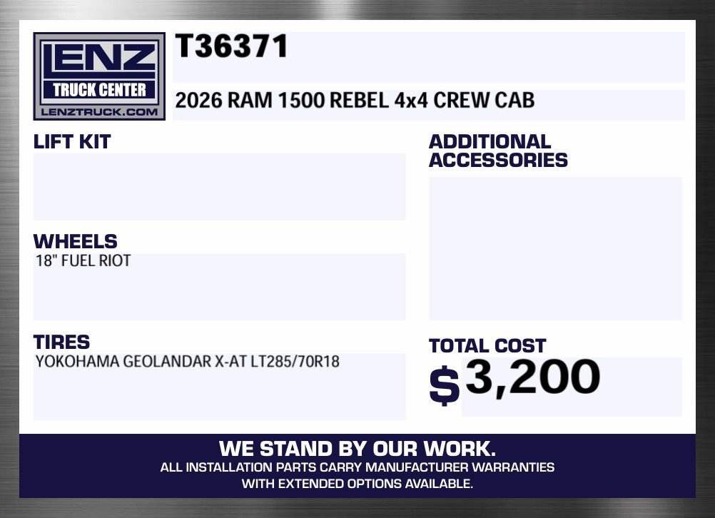 Used 2026 RAM 1500 Rebel AWD/4WD image 2