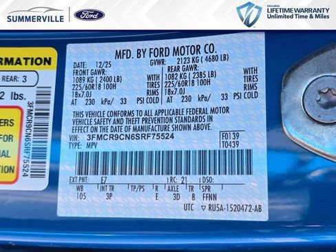 New 2025 Ford Bronco Sport Outer Banks AWD/4WD image 33