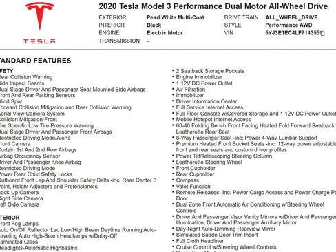 Used 2020 Tesla Model 3 Performance image 15