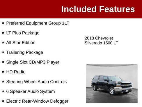 Used 2018 Chevrolet Silverado 1500 LT w/ All Star Edition AWD/4WD image 3