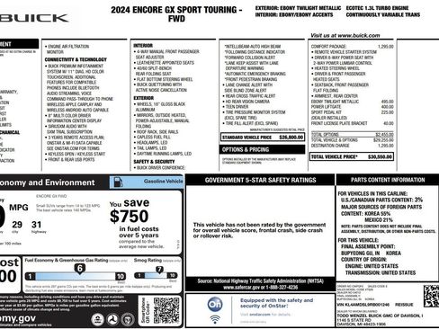 Used 2024 Buick Encore GX Sport Touring w/ Comfort Package FWD image 37