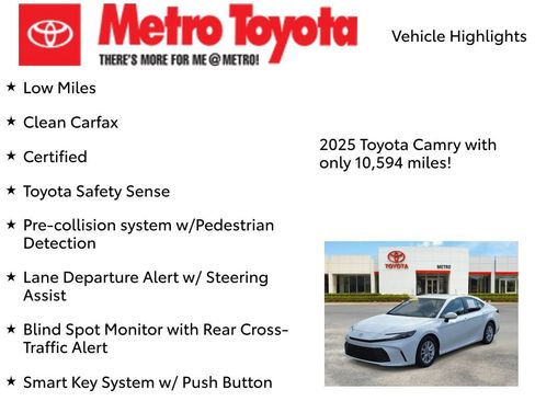 Certified 2025 Toyota Camry LE FWD image 9