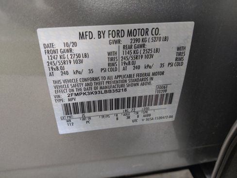 Used 2020 Ford Edge Titanium w/ Equipment Group 301A FWD image 33