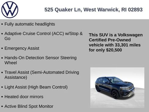 Certified 2022 Volkswagen Taos SE w/ Panoramic Sunroof Package image 25