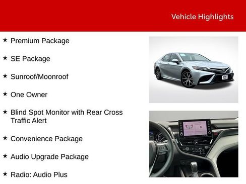 Used 2024 Toyota Camry SE w/ Audio Upgrade Package FWD image 9