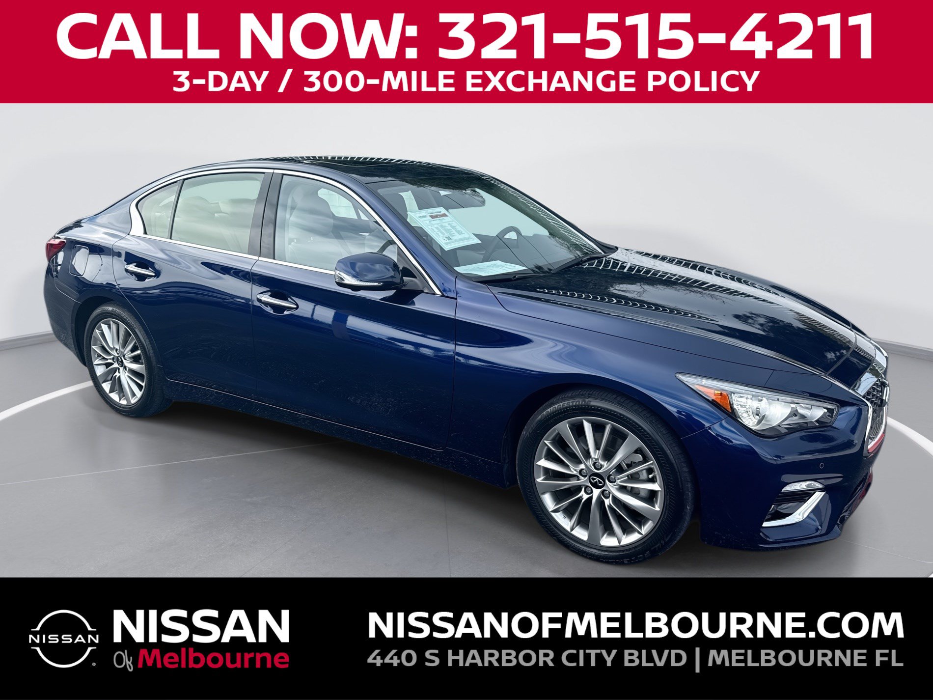 Used 2023 INFINITI Q50 Luxe w/ Cargo Package RWD image 1