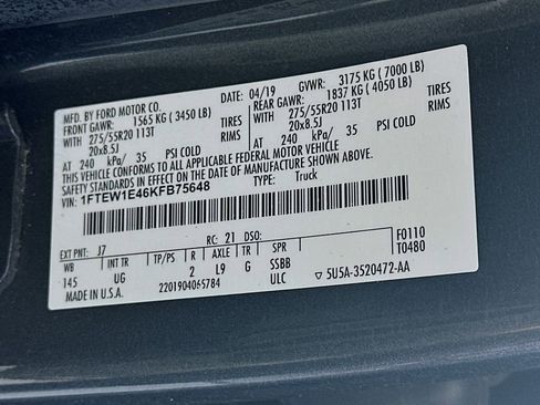 Used 2019 Ford F150 XLT w/ Equipment Group 302A Luxury image 36