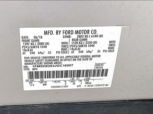 Used 2018 Ford Explorer XLT w/ Equipment Group 201A AWD/4WD image 35