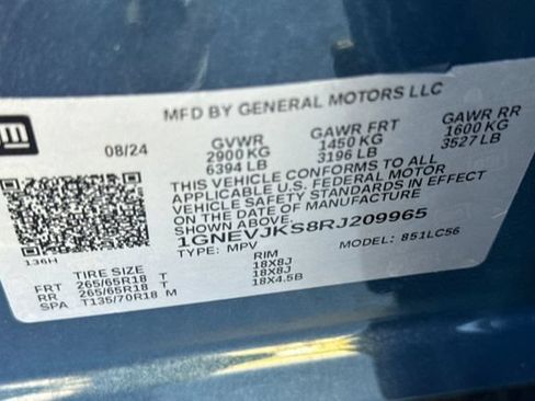Used 2024 Chevrolet Traverse Z71 w/ LPO, Cargo Package AWD/4WD image 59